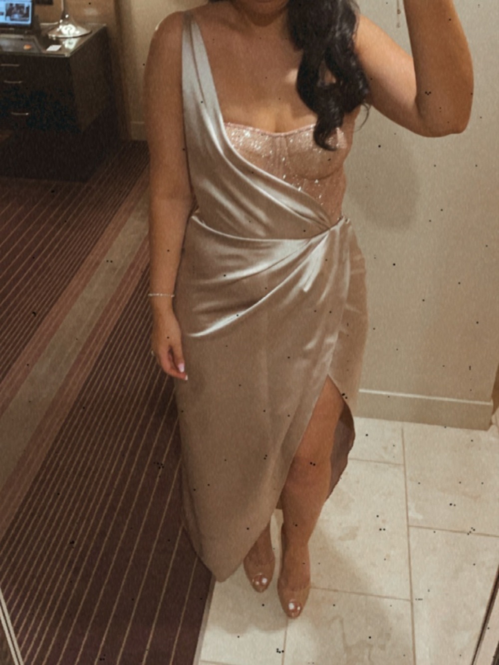 Milla champagne, pink one should dress